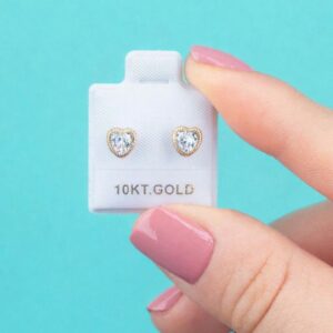 Corazon diamantado blanco